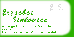 erzsebet vinkovics business card